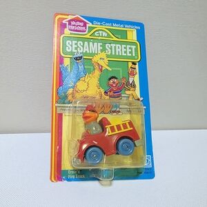 Vintage 1982 Hasbro Diecast Ernie's Fire Truck Toy Car in Box NEW